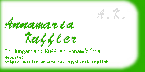 annamaria kuffler business card